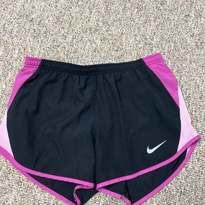 black with pink sides NIKE athletic shorts